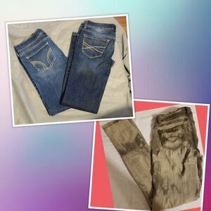 Hollister Jeans Lot Of 2 Size 3 Waist 26" Mossino Supply Co. Skinny Jeans Size 3